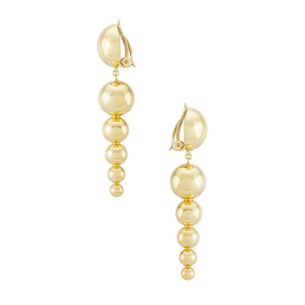 LPA Lelia Earring Pearl Dangle Gold Metal Revolve NIB $78 - Picture 3 of 5